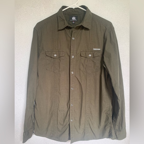 Men's Rock & Republic Casual Button Down Shirt sz Medium - Picture 13 of 14